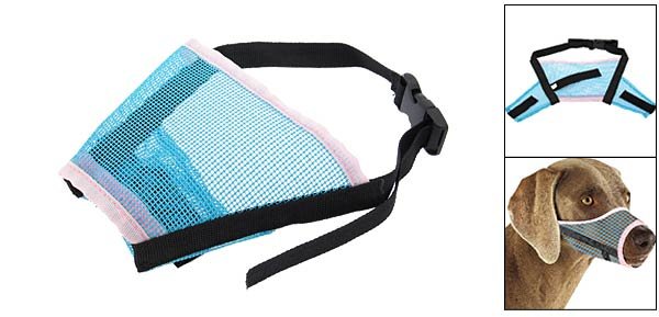 Dog Mesh Nylon Muzzle Size XL w/ 11 for Dog Snouts Blue & Black 7,