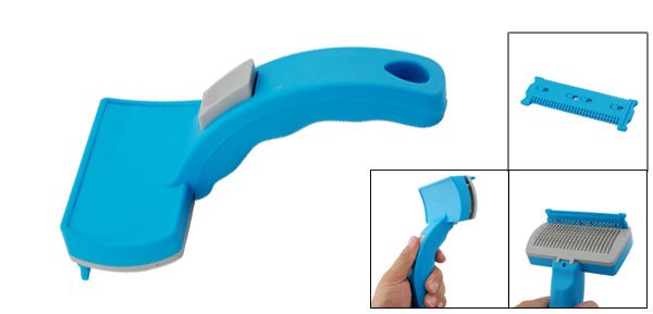 Pet Dog Cat Soft Bristles Grooming Brush w Knife Cut Hair Comb
