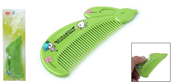 Charming Green Plastic Mini Protable Girl's Comb