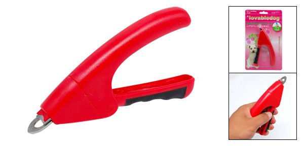 Guillotine Type Pet Pushing Nail Clipper Trimmer Dogs Claws