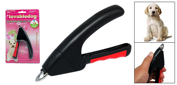 Black Plastic Handle Grooming Nail Trimmer Clippers for Dog Pet