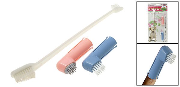 Mini Portable Dog Cat Pet Mini Finger Style Toothbrush 3PCS