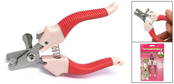 Red Small Pet Dog Doggie Grooming Nail Clippers Scissors