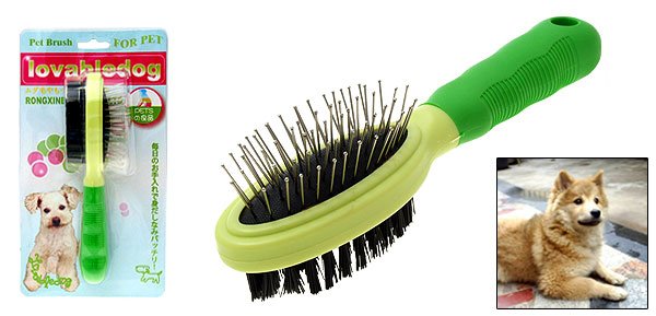 Dog Pet Hair Splitter Grooming Tool Double Side Oval Brush w/ Bristle