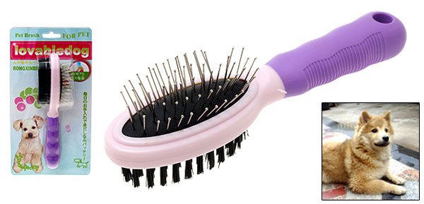 Purple Brush Pet Dog Grooming Shedding Brush