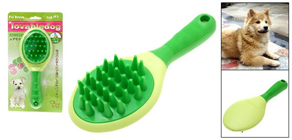 Cat & Dog Pet Massage Shower Cleaning Bath Brush Green