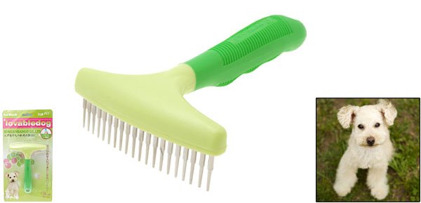 Green Brush Pet Dog Grooming Shedding Brush Rakes