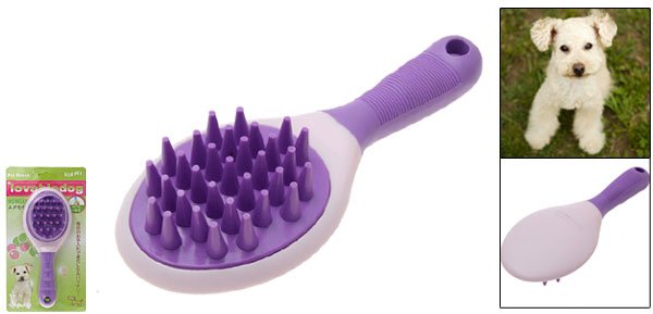 Purple Cat Dog Pet Massage Shower Cleaning Bath Brush