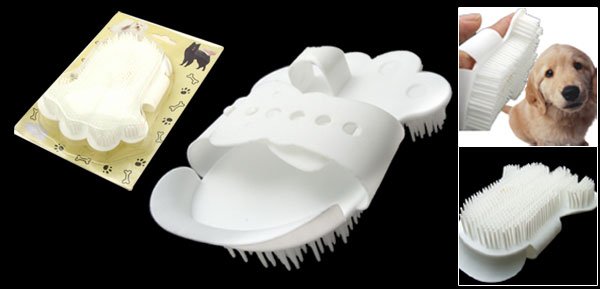 Cat Dog Pet Hand Shape Plastic Shower Bath Brush