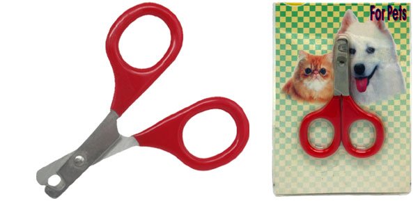 Red Handle Doggie Grooming Nail Clippers Scissors