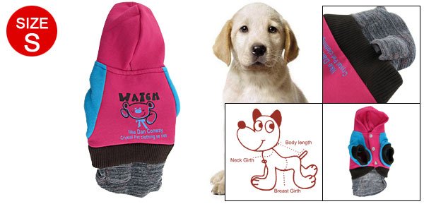 Dog Doggy Dress Size S Fuchsia Blue Winter Dress Apparel