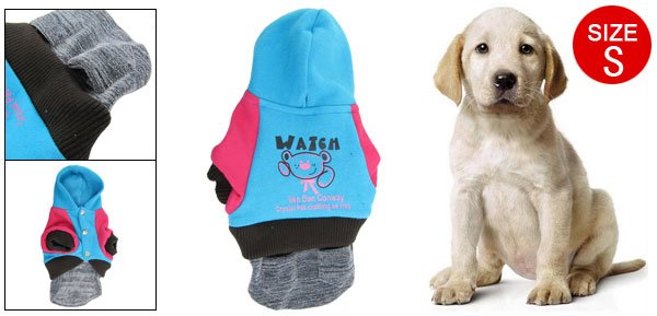Puppy Doggie Winter Blue Fuchsia S Pocket Dress Clothes