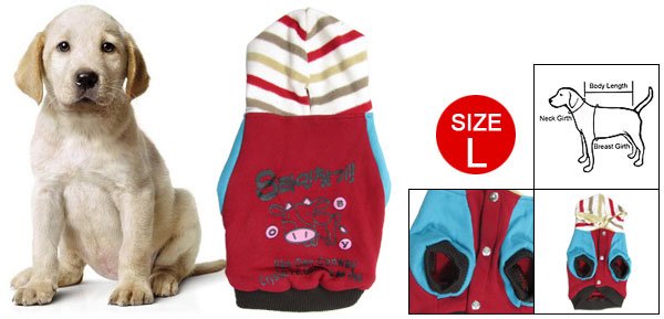 Pet Dog Costume Press Studs Closure Cow Print Hoodie Clothes L