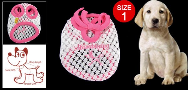 Lace Mesh Design English Words Print Shirt Sz 1 for Dog