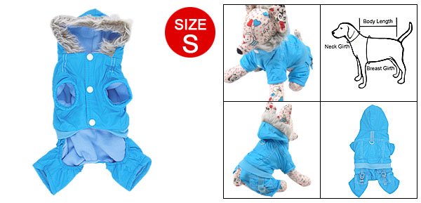 Size S Sky Blue Cotton Plush Apparel Clothes for Dog