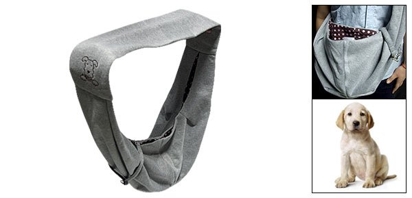 Grey Soft Portable Convenient Pet Dog Carrying Shoulder Bag