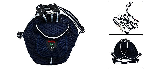 Size L Pet Cat Doggle Puppy Bag Backpack Harness with Leash Set