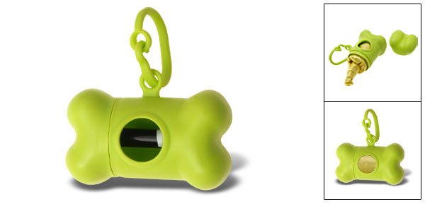 Kelly Bone Shape Dispenser Box + Pet Doggie Garbage Trash Clean-up Bag