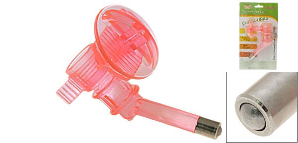 Pink Plastic Cat Dog Pet Water Feeder Pipe Conduit