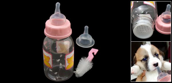Fashion Portable Mini Pet's Pink Plastic Nursing Bottle Feeder