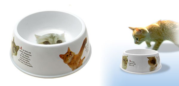 White Solid Plastic Dog Cat Food Water Bowl Dish Pet Feeder