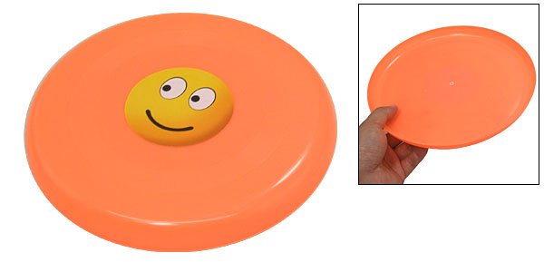 Smiling Face Style Plastic Dog Pet Training Catching Frisbee Toy