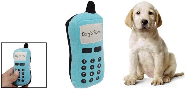 Puppy Dog Toy Plush Stuffed Pet Mobile Cell Phone Rings