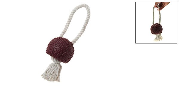 Squeaky Basketball Rope Tug Toy for Dogs and Puppies