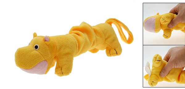 River Horse Plush Squeaky Toy Dog Pet Toy Yellow
