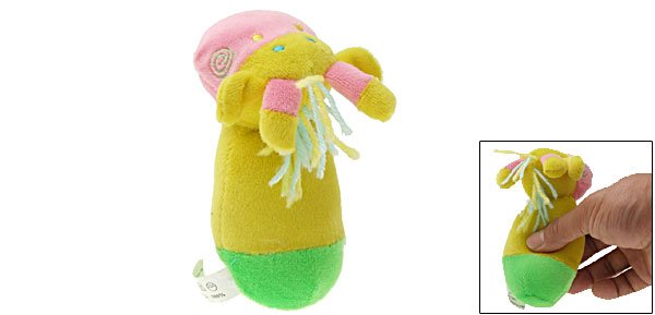 Fabric Cow Pattern Chew Squeaky Toy for Small Dog Pet