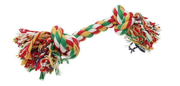 Pet Dog Bone Chew Cotton Braided Rope Knot Tug Toy 10inch