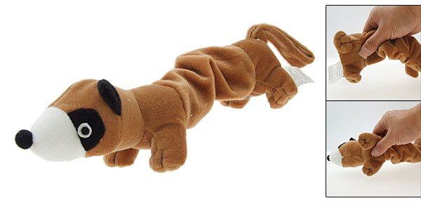 NEW Dog/Puppy Plush Toy Squeaky Otter Dog Toy Brown