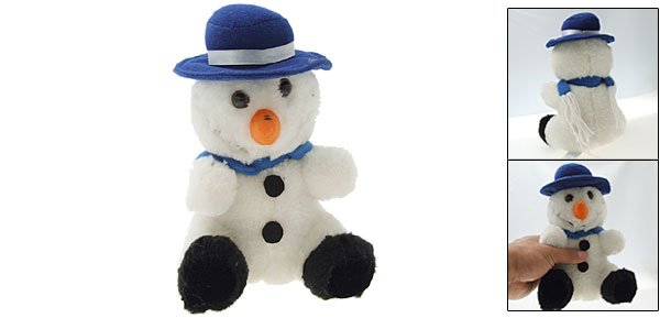 Soft Plush Snowman Doll Toy for Dog Pet
