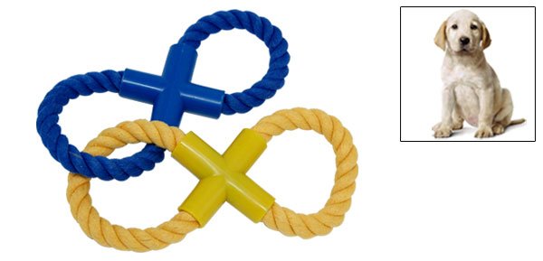 2 Eight Pattern Rope Catching Toy for Dog Pet