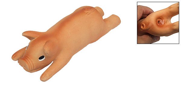 Vinyl Pig Shaped Chew Squeaker Toy for Puppy Dog Human