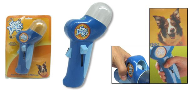 Blue Funny Dog Treat Launcher Gun