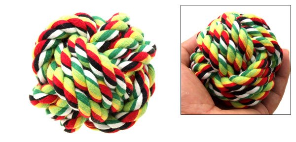 Big Pet Dog Cat Entertainment Rolling Use Multicolor Cloth Ball