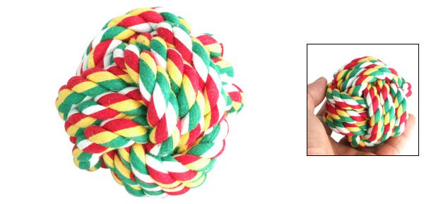Pet Doggie Cat Entertainment Rolling Use Small Colorful Cloth Ball