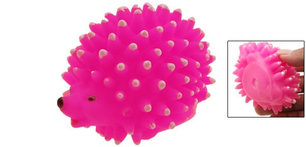 Fashion Like Real Lovely Small Pink Silicone Hedgehog Pet Toy