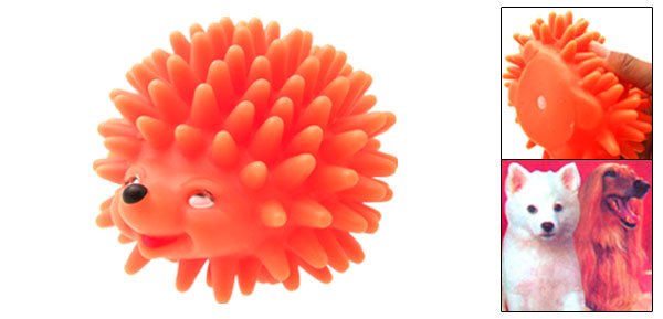 Fashion Realistic Lovely Orange Silicone Hedgehog Pet Dog's Toy