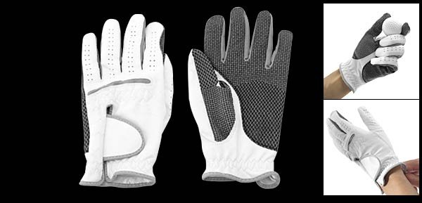 Men's Left Hand All Weather Golf Glove Size M White & Black