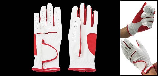 Ladies Left Hand All Weather Golf Glove Size M (LPP-06) White & Red
