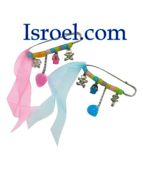 9085 - PIN FOR CRADLE HAMSA PROTECTION COLORFUL,/ jewish toys for kids children