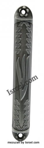 LARGE MODERN JEWISH MEZUZAH COVER 28344 -MEZUZAH 15CM "SHIN", ISRAELI JUDAICA MEZUZA BY ISROEL.COM