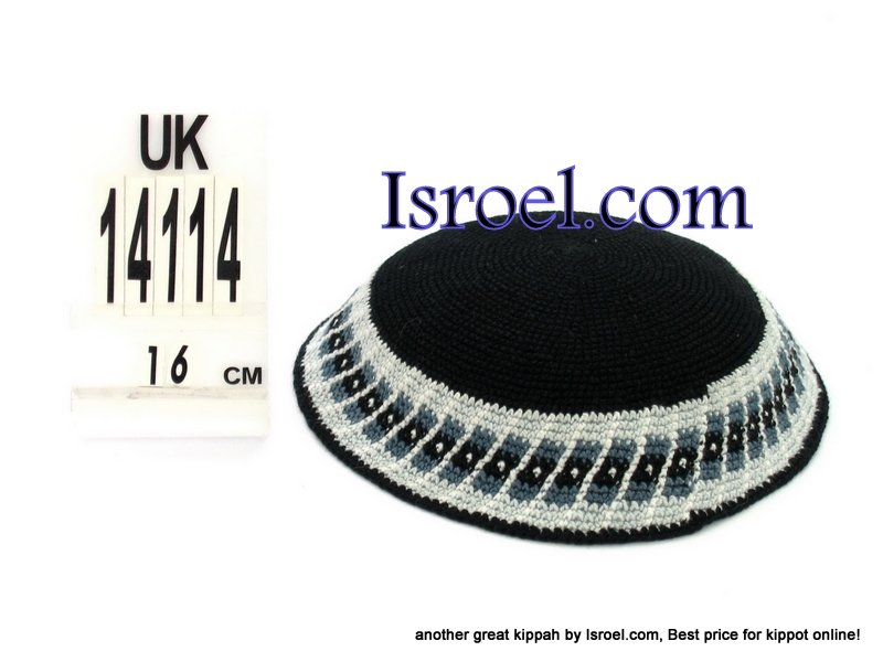 14114-CHEAP KIPPAHS,DISCOUNT KIPPOT ,KNITTED KIPA, yarmulka kippahs for sale, designs ,A KIPPAH