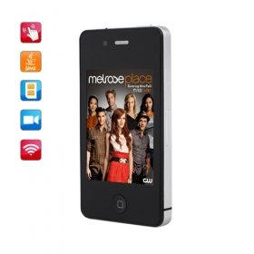 Hiphone4 Dual Card Quad Band WIFI JAVA Touch Screen Phone Black(2GB TF Card)(SZ09890036)