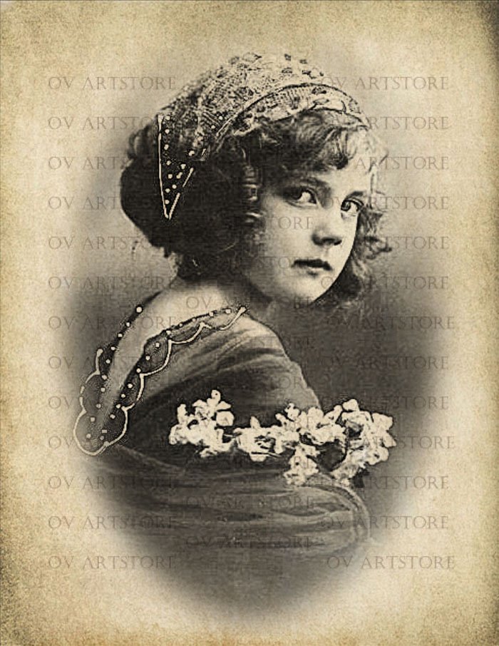 VINTAGE GIRL Digital Image Transfer No. 22