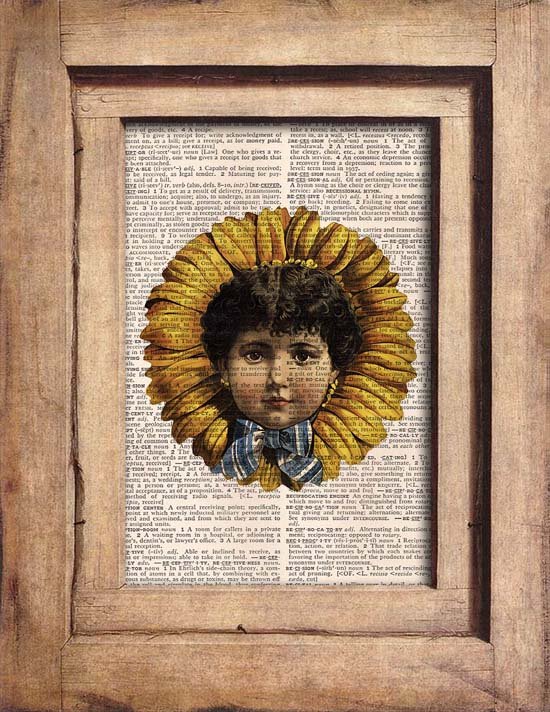 Vintage, Child, Flower, Dictionary Page Print 0078