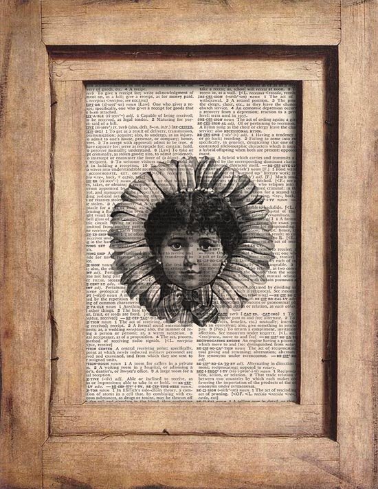 Vintage, Child, Flower, Dictionary Page Print 0077