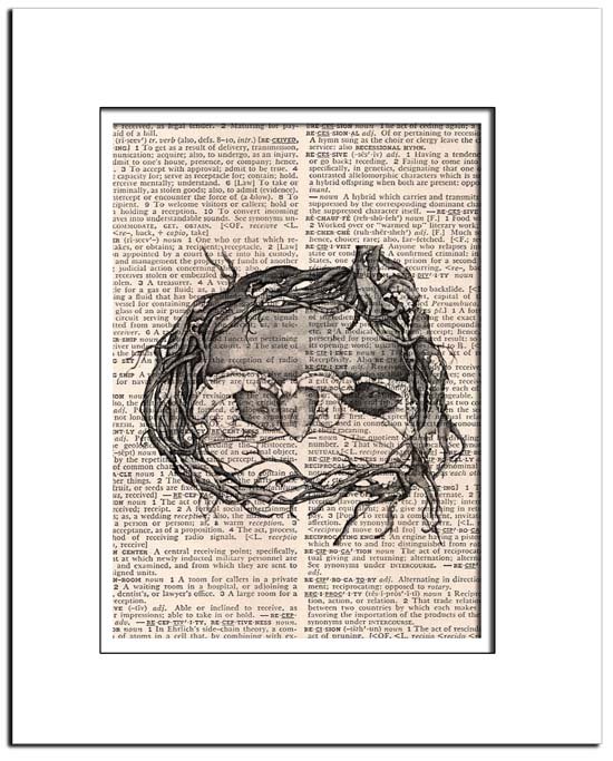 Vintage, Three Little Mice, Dictionary Page Print 0072